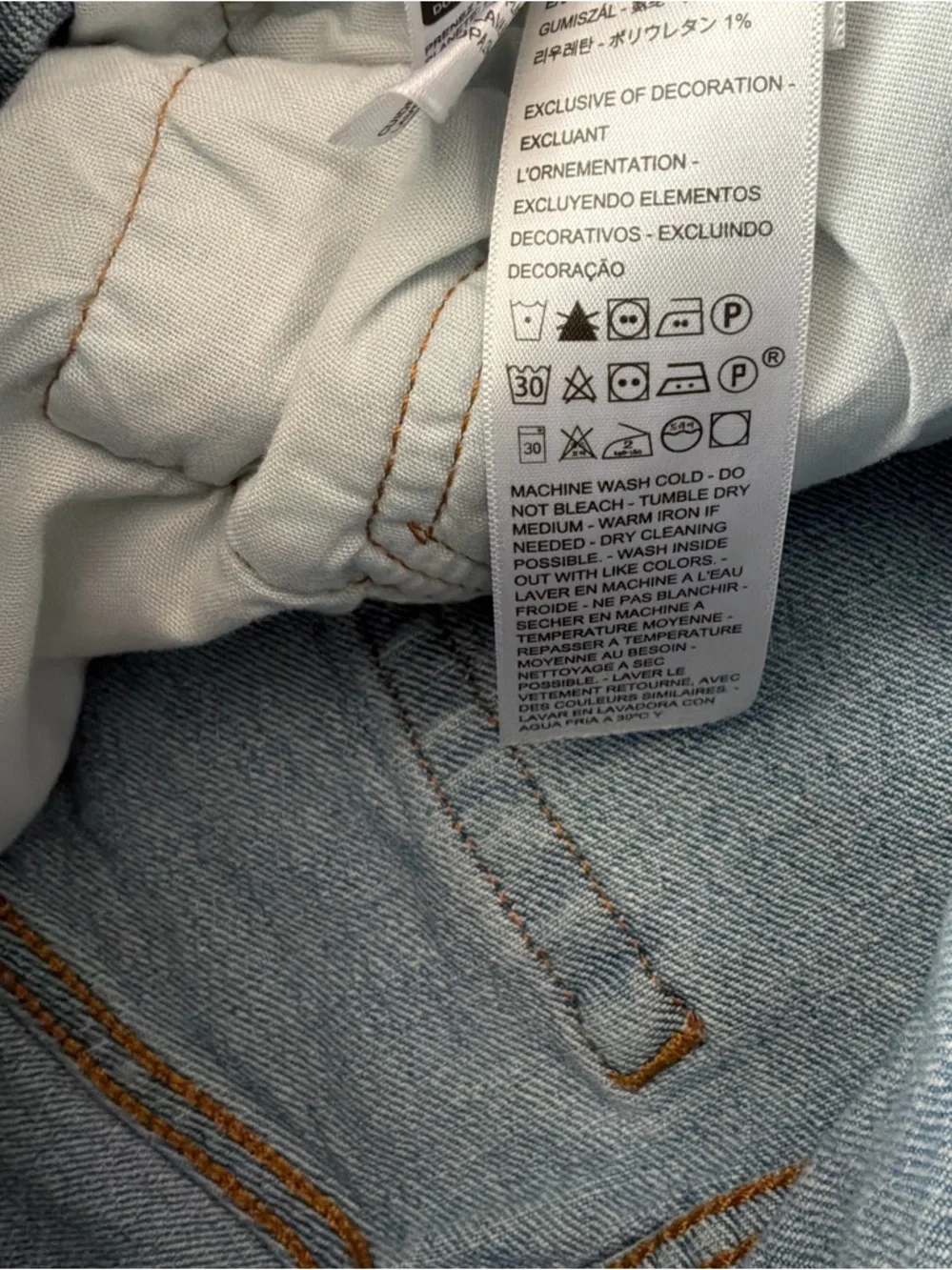 Levi’s Medium Blue Button Fly 5 Pocket High Waist Jean Cut Off Shorts Size 28